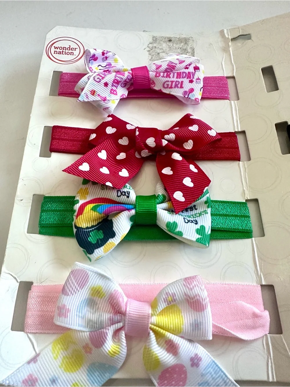 Assorted Girls Hair Clips and Bows - Pink, Blue, Green, Purple